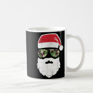 Camo Santa Claus Sungles Funny Camo Christmas Camo Coffee Mug