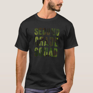 Camo Second Grade Squad Teacher Hello 2nd Grader V T-Shirt