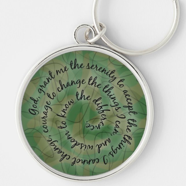 Camo Serenity Prayer Keychain (Front)