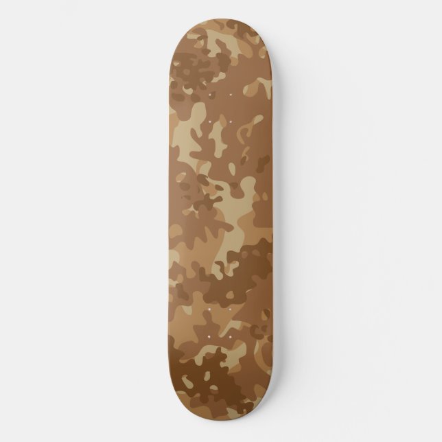 Camo Skateboard Desert Brown Tan  (Front)