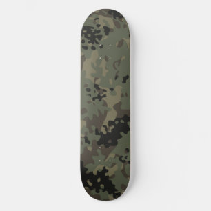 Camo Skateboard Green Black Brown