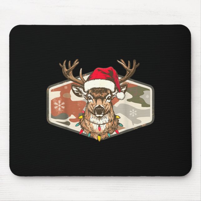 Camo Southern Local Boy Christmas Deer Hunting Xma Mouse Pad (Front)