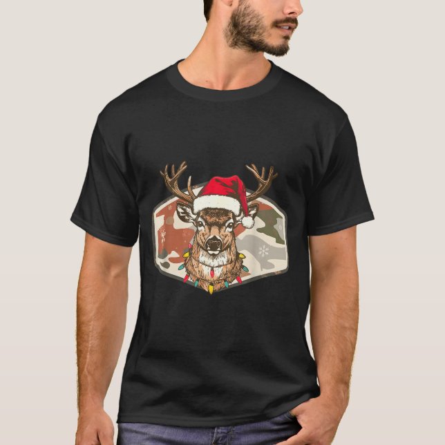 Camo Southern Local Boy Christmas Deer Hunting Xma T-Shirt (Front)