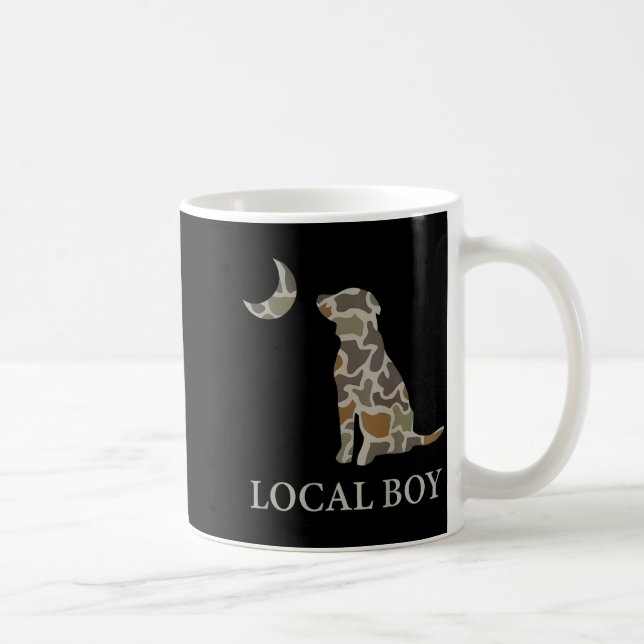 Camo Southern Local Boy Duck Hunting Black Lab Out Coffee Mug (Right)