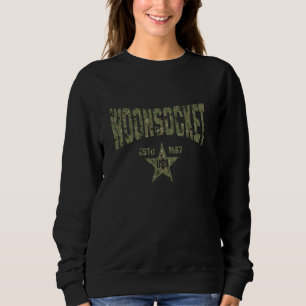 Camo Souvenir USA Star Woonsocket Rhode Island 1 Sweatshirt