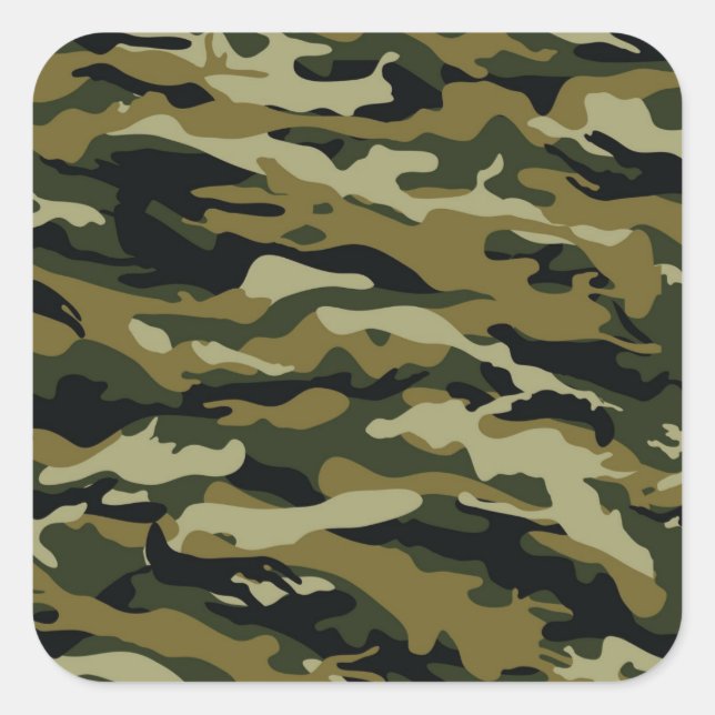 Camo Square Sticker (Front)