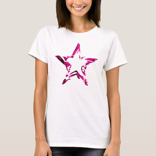 camo_star_pink T-Shirt (Front)