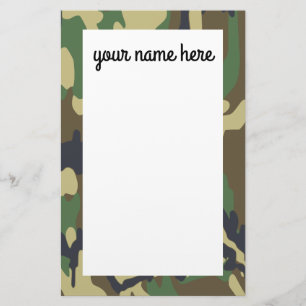 Camo Stationery Paper