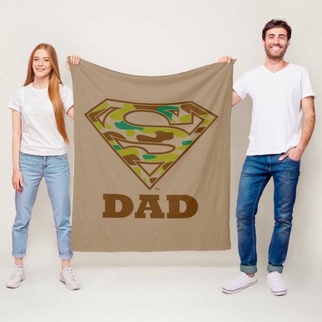 Camo Super Dad Fleece Blanket (In Situ)
