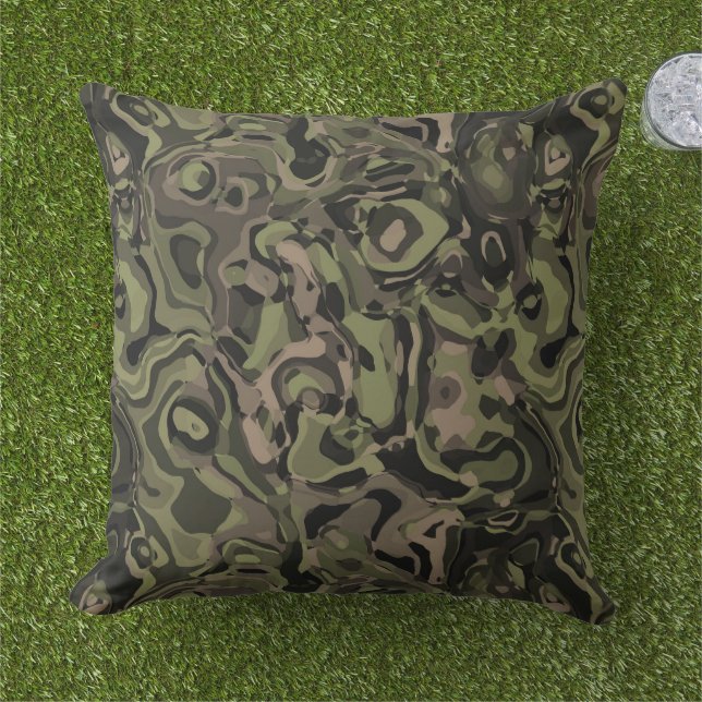 Camo Swirl Cushion (Grass)