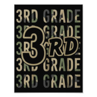 Camo Team 3rd Grade Squad Back To School Teacher