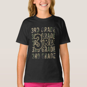 Camo Team 3rd Grade Squad Back To School Teacher  T-Shirt