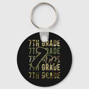 Camo Team 7th Grade Squad Back to School Teacher Key Ring