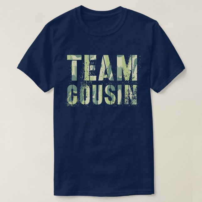 Camo TEAM COUSIN Funny Grandma Granddad Reeducatio T-Shirt (Design Front)