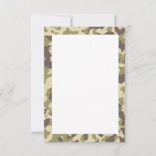 Camo Texture Pattern Thank You Card