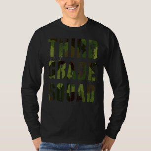 Camo Third Grade Squad Teacher Hello 3rd Grader Vi T-Shirt