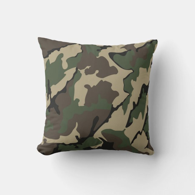 Camo, Throw Pillow (Front)