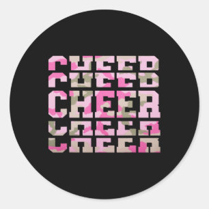 Camo Tie Dye Cheerleading For Cheerleader Squad Bf Classic Round Sticker