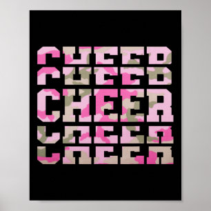 Camo Tie Dye Cheerleading For Cheerleader Squad Bf Poster