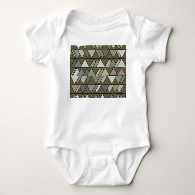 Camo Triangles  Baby Bodysuit (Front)