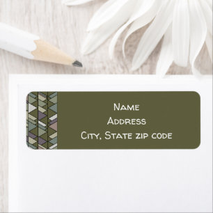 Camo Triangles  Return Address Label