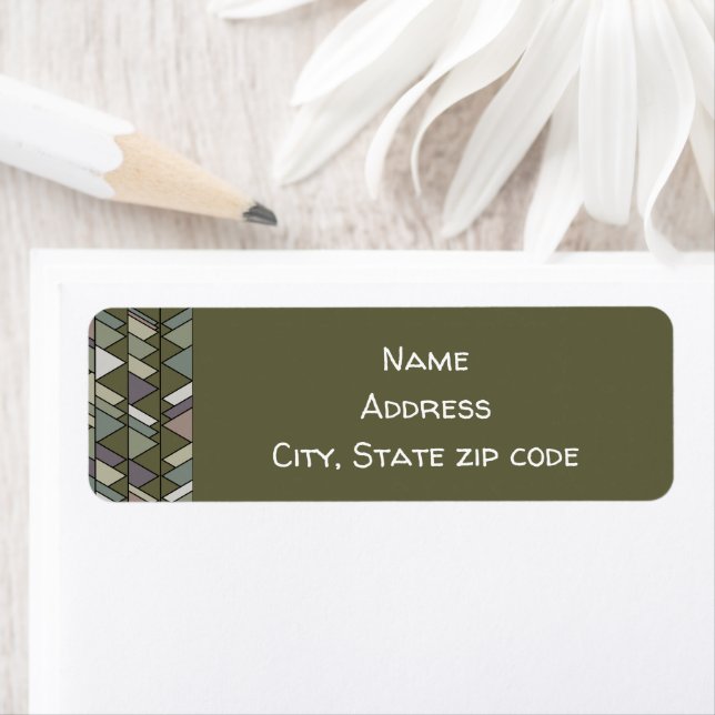 Camo Triangles  Return Address Label (Insitu)
