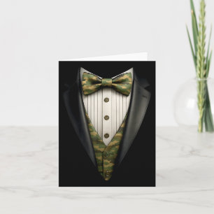 Camo Tuxedo 4th Of July Camoflauge Halloween Costu Card