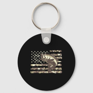 Camo Us Flag B Fish Cool Fishing Patriotic Men Wom Key Ring