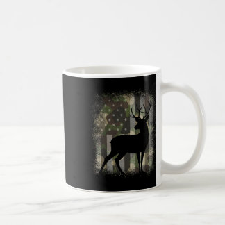 Camo Us Flag Deer Elk Buck Hunting Camouflage Hunt Coffee Mug