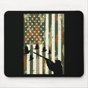 Camo Us Flag Quail Pheasant Hunting Upland Hunt Pa Mouse Pad