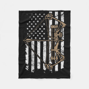 Camo Usa Flag Archery Compound Bow - Bow Hunter (o Fleece Blanket