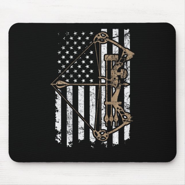 Camo Usa Flag Archery Compound Bow - Bow Hunter (o Mouse Pad (Front)