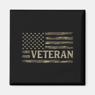 Camo Veteran Camourflage Usa Flag Fathers Day Magnet