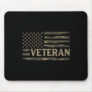 Camo Veteran Camourflage Usa Flag Fathers Day Mouse Pad