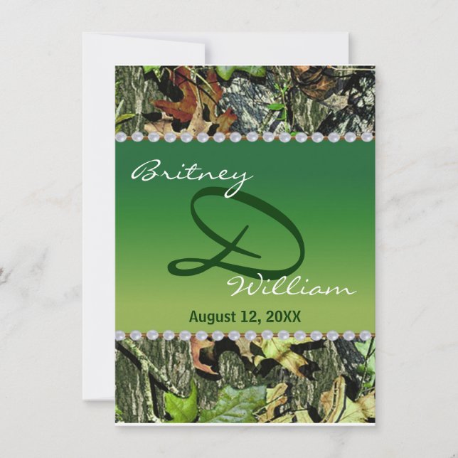 Camo Wedding Invitations (Front)