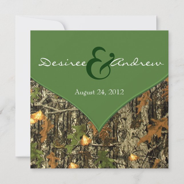 Camo Wedding Invitations (Front)
