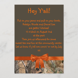 Camo Wedding Invite