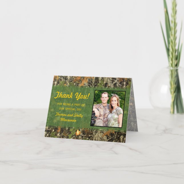 Camo Wedding Thank You Cards (Front)