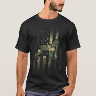 Camo Weimaraner Flag Shirt for Dog Dad Gift	