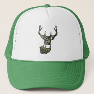 Camo - White Tail Buck Deer Trucker Hat