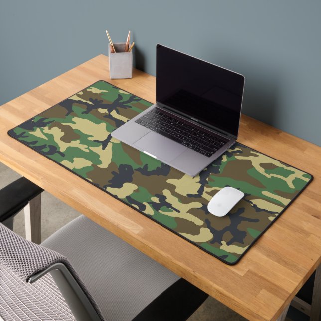 Camo Woodland Desk Mat (Office 2)
