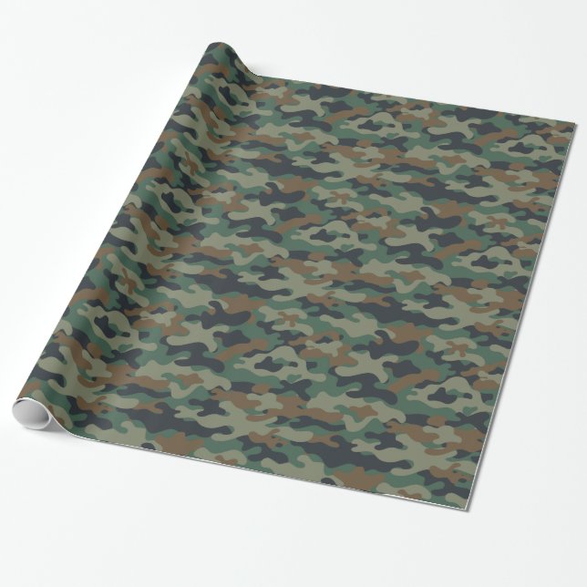 Camo Wrapping Paper (Unrolled)