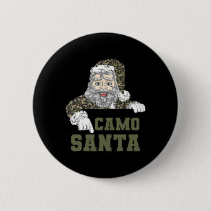 Camoflage Christmas Hunting Santa Camo Military Me 6 Cm Round Badge