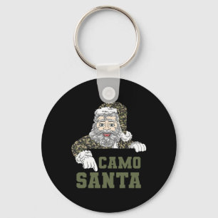 Camoflage Christmas Hunting Santa Camo Military Me Key Ring