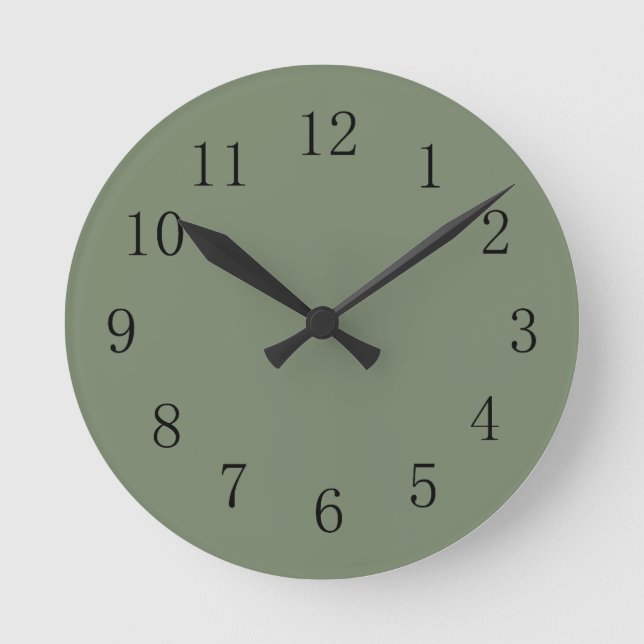 Camoflage Green Wall Clock (Front)