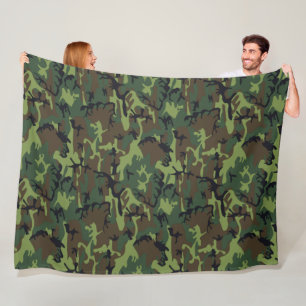 CAMOFLAGE HUNTING PATTERN FLEECE BLANKET