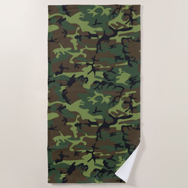 CAMOFLAGE PATTERN BEACH TOWEL (Front)