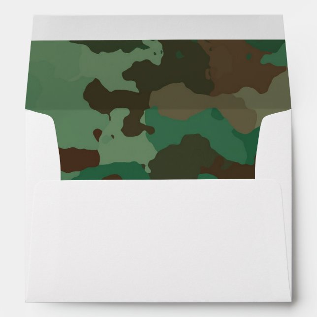 Camoflauge Lined Envelope with address (Back (Bottom))
