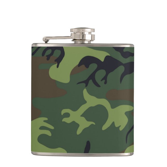 CAMOFLAUGE PATTERN HIP FLASK (Front)