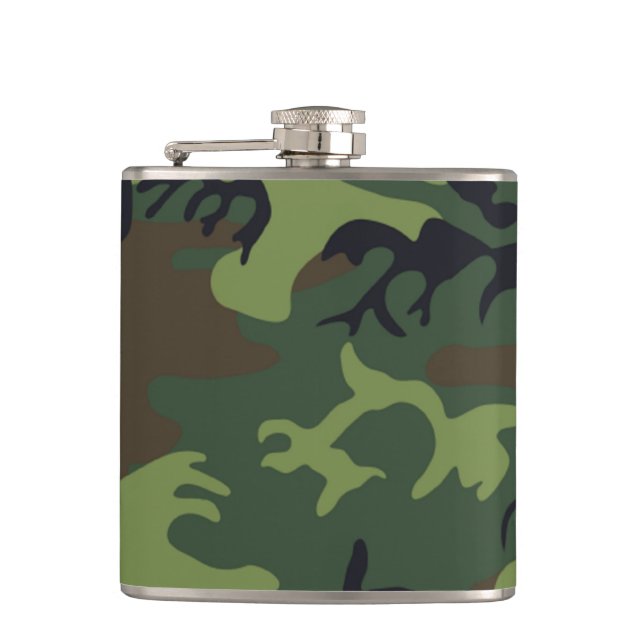 CAMOFLAUGE PATTERN HIP FLASK (Front)